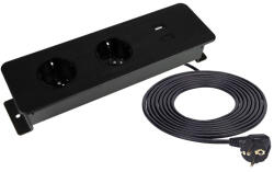 DesignLight Priza incastrabila dreptunghiulara TAOBOX 2xSCHUKO, USB A+C (TAOBOX-CZ-2DE-UAC-01)