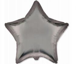 Flexmetal Fólia lufi csillag 18 inch - szatén acélszürke, 1 db