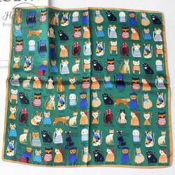  100% Selyem Női Kendő Prémium Minőség Mintás Sál 53cm (Herbert) - allegro - 7 700 Ft