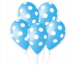 Ge. Ma. R Prémium pöttyös Lufik - kék, 30 cm/ 5 db