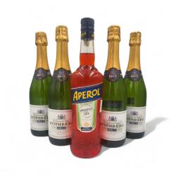 Les Grands Chais de France Pachet Aperol Spritz: Aperol Si 4 Sticle Vin Spumant Mousseux Baron de Rothberg Brut 0.75L