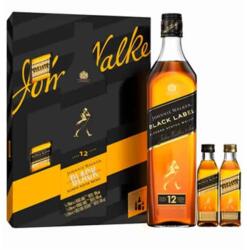  Pachet Cadou Whisky Johnnie Walker Black, 0.7L + 2 miniaturi