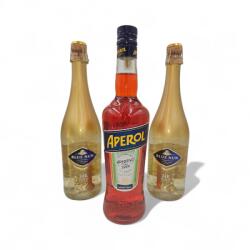 Aperol Pachet Spritz: Aperol Si 2 Sticle Vin Spumant Alb Blue Nun Gold 24 K Edition, 2.25L