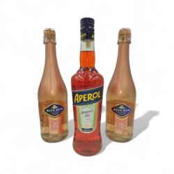 Aperol Pachet Spritz: Aperol Si 2 Sticle Vin Spumant Rose Blue Nun Gold Rose 24 K Edition, 2.25L