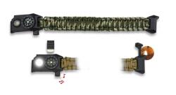 Martinez Albainox Survival világító paracord karkötő camo