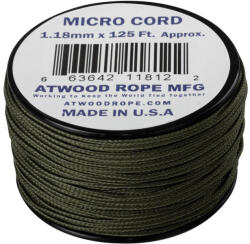 ATWOOD 1, 18 mm micro cord 125 ft olívazöld