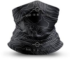 PENTAGON Skiron Topographic Map multifunkciós sál fekete