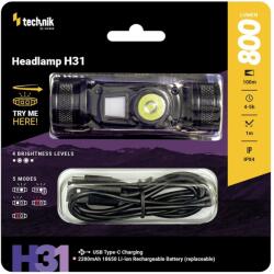 Technik H31 fejlámpa (800lm)