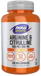 NOW NOW Arginine and Citrulline, 120 Veg Capsules
