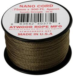 ATWOOD 0, 75 mm paracord nano 300 ft olívazöld