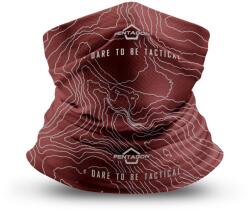 PENTAGON Skiron Topographic Map multifunkciós sál piros