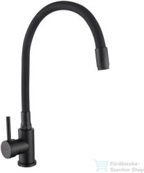 INVENA SILVA konyhai csaptelep, flexibilis kifolyócsővel, fekete BZ-86-004-L (BZ-86-004-L)