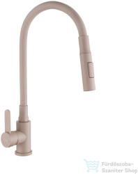 INVENA DALIS SLIM konyhai csaptelep, 2-funkciós, rugalmas kifolyócsővel, bézs BZ-64-003-L (BZ-64-003-L)