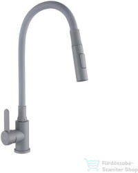 INVENA DALIS SLIM konyhai csaptelep, 2-funkciós, rugalmas kifolyócsővel, szürke BZ-64-005-L (BZ-64-005-L)