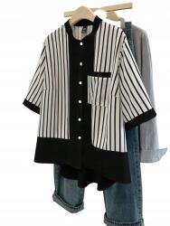 Shein Csíkos Rövid Ujjú Ing __44