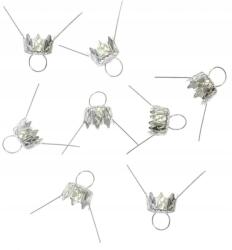 Bovelacci Akasztó karácsonyfadíszekhez 10 mm Ezüst 8 db