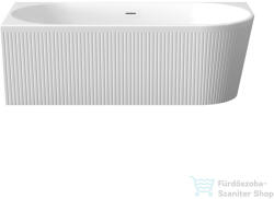 INVENA GLAMOUR struktúrált 170x80 falhoz illeszthető szabadon álló kád, fehér, balos AN-02-12L-M (AN-02-12L-M)