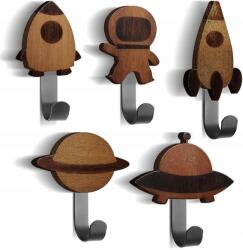  Fa akasztó gyermekszobába, óvodába, Montessori iskolába űrhajós mintával (B0C4F8NSD1)