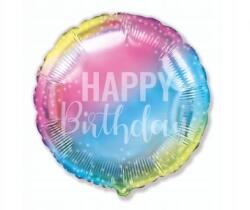 Flexmetal Fólia lufi Birthday színátmenetes 18 inch, kerek, 1 db, Birthday
