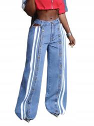 Shein Gombokkal Záródó Farmernadrág __32/32