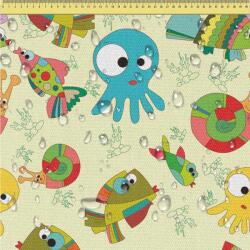 DreamRoots Oxford szövet 1M vízálló Codura Pvc 1x1, 5m tengeri állatok kárpit (104)