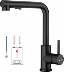 Appaso Alacsony nyomású konyhai csaptelep, fekete, konyhai csap 3 csatlakozással (004551451)