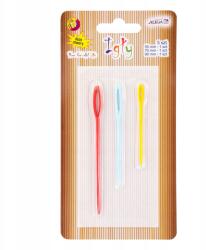 Aliga Biztonságos műanyag kötőtűk nagy lyukakkal, 3 db-os készlet (IG-0889)