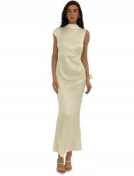 Shein Szatén Ruha 3D Díszítéssel __38