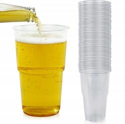 Allbag Műanyag Sörös Pohár 0, 5l Átlátszó Sörös Pohár 500 ml 50 db