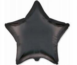 Flexmetal Fólia lufi szatén csillag fekete - 18 inch, 1 db