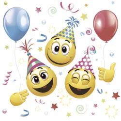  Smiley Icons&Balloons szalvéta 20 db-os 33x33 cm (PKK057067) - ajandekplaza