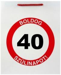CQ Kft Ajándéktasak Boldog 40. Szülinapot nagy 26x12, 5x32cm (4948271)