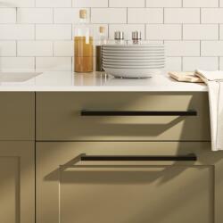 vidaXL 5 db fekete rozsdamentes acél szekrényfogantyú 320 mm (155402 VidaXL) (155402 VidaXL)