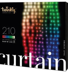 Twinkly Sir iluminat Twinkly Curtain 210 LED RGB+W | 21m, multicolor (TWW210SPP-TEU)