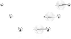 MOISS Ezüst minimalista fülbevaló szett ETERNITY E0004922 (3 pár fülbevaló)