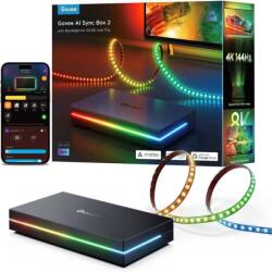 Govee Set Iluminare LED Govee AI Sync Box 2 RGBWIC H8604C12 HDMI 2.1 75 LED-uri Negru (h8604c12)