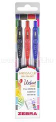 Zebra Sarasa Clip Gelpen 0, 7 Urban vibes 3 db zseléstoll készlet (ZEBRA_99433) (ZEBRA_99433)