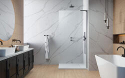 Radaway Modo SL II Brushed Gunmetal Walk-in szálcsiszolt fegyvermetál zuhanyfal 110 átlátszó balos
