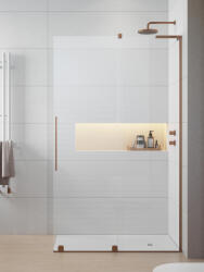 Radaway Furo SL Brushed Copper Walk-in szálcsiszolt réz zuhanyfal 110 átlátszó balos