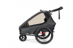 Qeridoo Kerékpár Utánfutó KidGoo 2 Dark Steel Grey