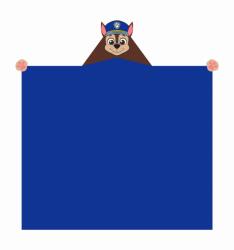 Carbotex Paw Patrol kapucnis takaró, Carbotex, poliészter, 110x140 cm, kékbarna (JACBX213045PAW)