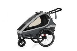 Qeridoo Kerékpár Utánfutó KidGoo 1 Steel Grey