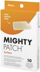 Hero Cosmetics Hero Mighty Patch Surface hidrokolloid tapasz kiterjesztett fedéssel, pattanásokra, arcra és testre, 10 darab