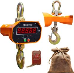 HDWR Ipari nagy teherbírású 3t-os kampós targonca mérleg távirányítóval, 1kg pontossággal, vastag acélból, nagy kijelző, tarafunkció, felfüggesztve, egységváltás, HDWR, wagPRO H3000 (wagPRO-H3000)