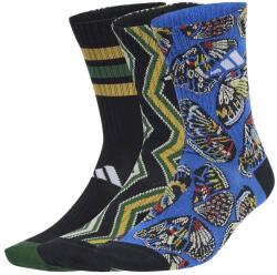 adidas Performance adidas Performance, Rövid szárú mintás zokni szett - 3 pár, Fekete, Sárga, Királykék, M (JN2675-40-42)