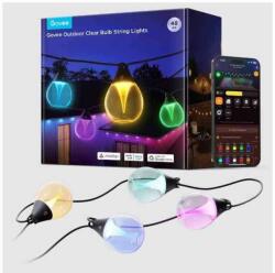 Govee Ghirlanda Luminoasa pentru Exterior Govee RGBICW Bec Transparent 15LED 15m RGBWIC 16 Milioane Culori 111 Moduri Presetate IP67 Multicolor