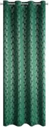 Eurofirany Poli zöld ezüst mintás dekor függöny 140x250 cm (HS372585)
