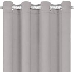Welora Dekoratív sötétítő függöny gyűrűkkel, 140x260 cm, szürke (JM1209448)