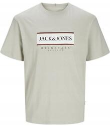 JACK & JONES Póló Jack & Jones Frederiksberg, szürke, pamut, rövid ujjú, gumírozott nyomat, XS-S INTL