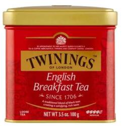TWININGS Enlish Breakfast fekete tea fémdobozban 100g